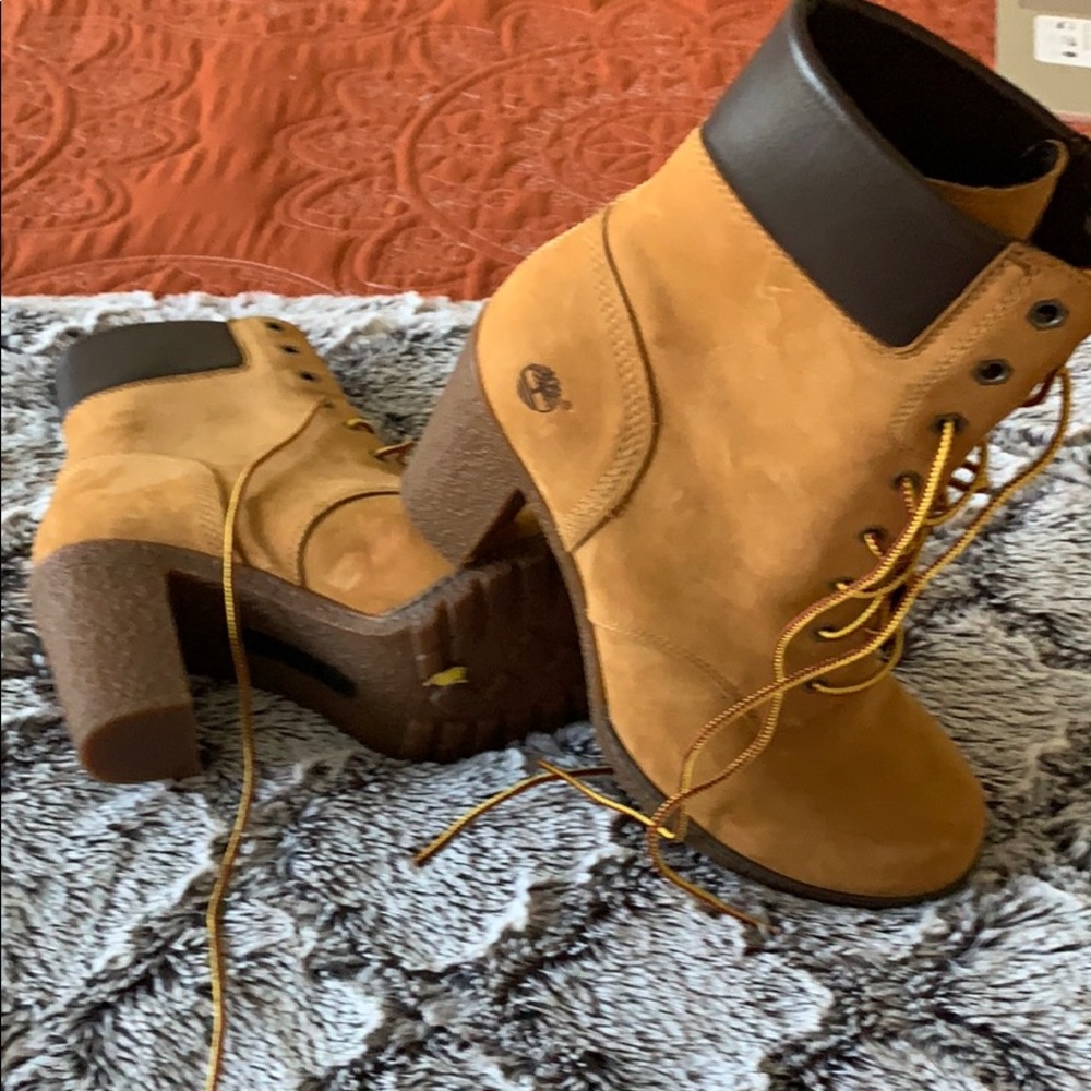 Timberlands-High heeled boots